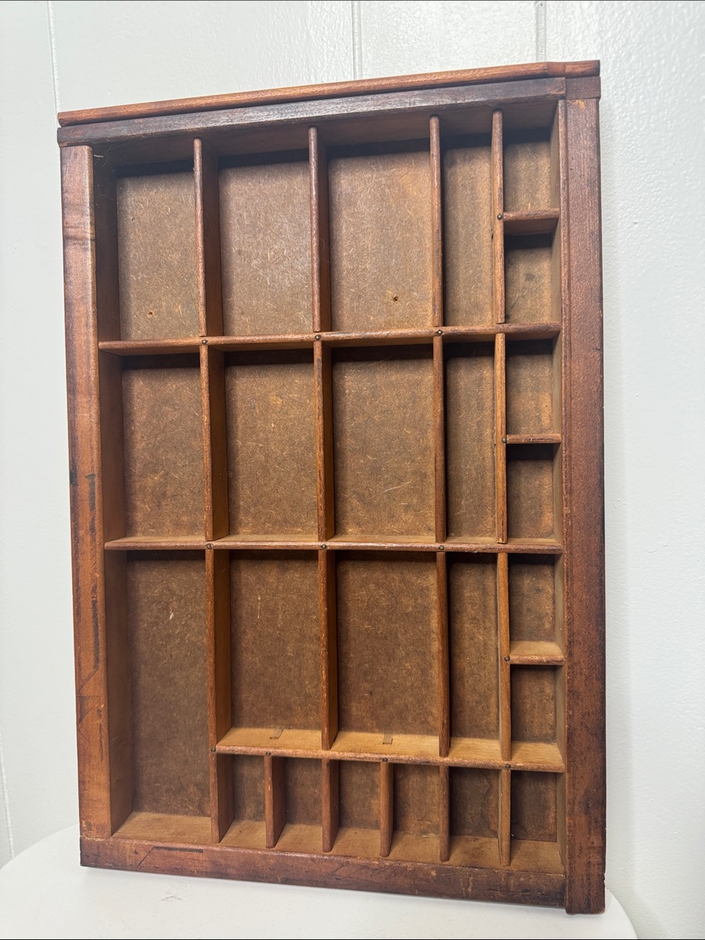 Vintage wooden trinket wall holder shelf or tray